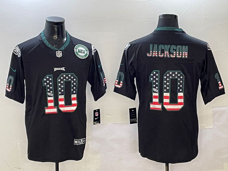 Men Philadelphia Eagles #10 Jackson Black National Flag 2025 Nike Limited NFL Jersey style 2111->philadelphia eagles->NFL Jersey